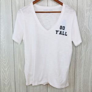 Draper James | Go Yall Slub Tee V-neck T-shirt NWT